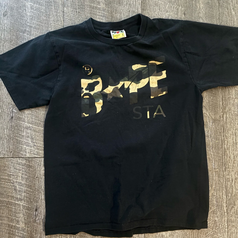AUTHENTIC BAPE Black Short Sleeve Tee
